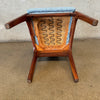 Mid Century Walnut With Black Laminate Dining Table & Six Chairs