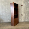 Mid Century Solid Walnut Bookcase with Doors