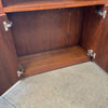 Mid Century Solid Walnut Bookcase with Doors