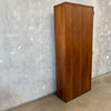 Mid Century Solid Walnut Bookcase with Doors