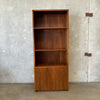 Mid Century Solid Walnut Bookcase with Doors