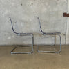 Set of Four Matching Acrylic Chairs with Chrome Bases By Carl Ojerstam for Ikea