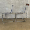 Set of Four Matching Acrylic Chairs with Chrome Bases By Carl Ojerstam for Ikea