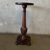 Antique Walnut Pedestal Plant Stand