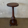 Antique Walnut Pedestal Plant Stand