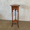 Antique Arts & Crafts Liberty Style Oak Art Deco Pedestal Plant Stand