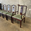 Six Asian Hardwood Dining Chairs