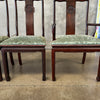 Six Asian Hardwood Dining Chairs