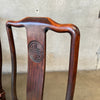 Six Asian Hardwood Dining Chairs