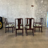 Six Asian Hardwood Dining Chairs