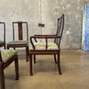 Six Asian Hardwood Dining Chairs