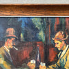 Vintage Paul Cezanne "The Card Players" Oil on Canvas