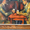 Vintage Paul Cezanne "The Card Players" Oil on Canvas