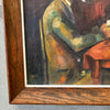 Vintage Paul Cezanne "The Card Players" Oil on Canvas