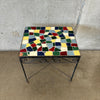 Vintage Mosaic Tile Iron Table