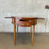 Adam's Style 1940s Vintage Mahogany Hand Painted Lamp Table