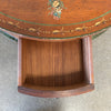 Adam's Style 1940s Vintage Mahogany Hand Painted Lamp Table