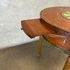 Adam's Style 1940s Vintage Mahogany Hand Painted Lamp Table