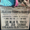 Original Mid Century Modern Spanish Bull Fighting Poster #1