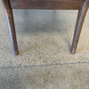 Mid Century Modern Low Coffee Table with Wood Bottom and Faux Marble Top