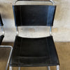 Pair of Vintage Bauhaus Style Leather and Chrome Chairs