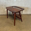 Mid Century Walnut End Table With Magazine Rack By Arthur Umanoff