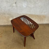 Mid Century Walnut End Table With Magazine Rack By Arthur Umanoff