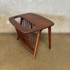 Mid Century Walnut End Table With Magazine Rack By Arthur Umanoff