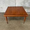 Vintage Mid Century Modern Teak Square Coffee Table