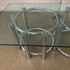 Retro 1970s Tubular Chrome Coffee Table with Glass Top