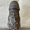 Fisherman Carved Wine Bottle Holder