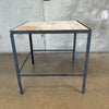 Mid Century Modern Iron and Stone Patio Table