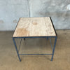 Mid Century Modern Iron and Stone Patio Table