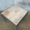 Mid Century Modern Iron and Stone Patio Table