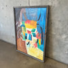 Abstract Painting with Reclaimed Wood Frame