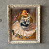 Vintage Framed Clown Painting Signed Benesh