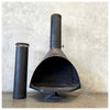 Vintage Mid Century Modern Matte Black Majestic "Firehood" Fireplace