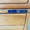 1950s Vintage Mayline Flat File Cabinet Two Stack Ten Drawer Solid Oak