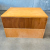 1950s Vintage Mayline Flat File Cabinet Two Stack Ten Drawer Solid Oak