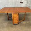 Mid Century Romanian Drop Leaf Dining Table