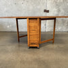 Mid Century Romanian Drop Leaf Dining Table