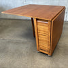 Mid Century Romanian Drop Leaf Dining Table