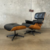 Vintages Eames Style Lounge Chair with Leather Upholstery