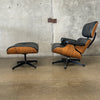 Vintages Eames Style Lounge Chair with Leather Upholstery