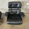 Vintages Eames Style Lounge Chair with Leather Upholstery