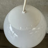 Vintage Round 12" While Glass Hanging Ball Lamp Fixture