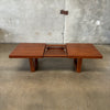 Vintage Sliding Top Oak Coffee Table