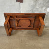 Vintage Sliding Top Oak Coffee Table