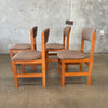 Vintage Set of Four Teak Dining Chairs By Benny Linden