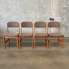 Vintage Set of Four Teak Dining Chairs By Benny Linden